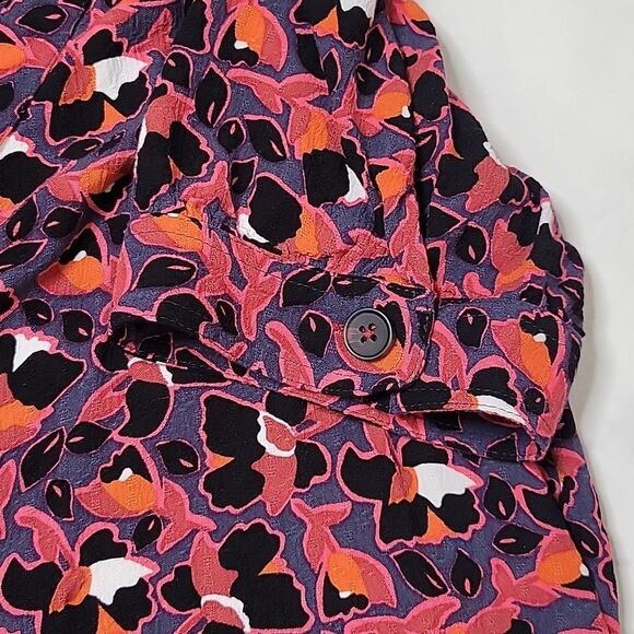 Maeve Orange/Red Floral Print Blouse - Picture 4 of 6